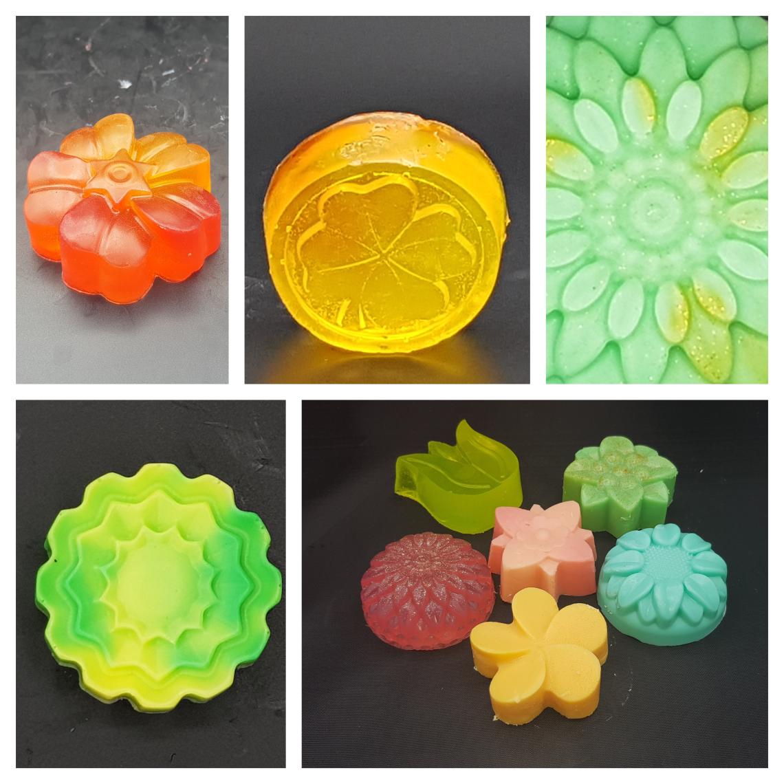 Collage showing 10 soaps