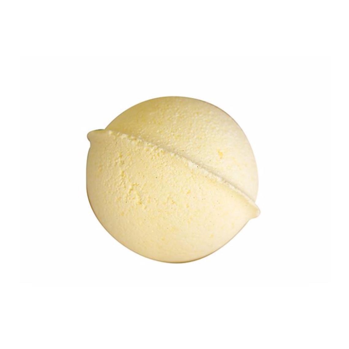 Yellow bath bomb.