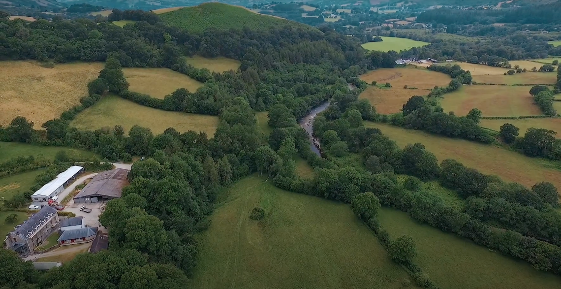 Drone image of Elidyr Communities Trust from the air.